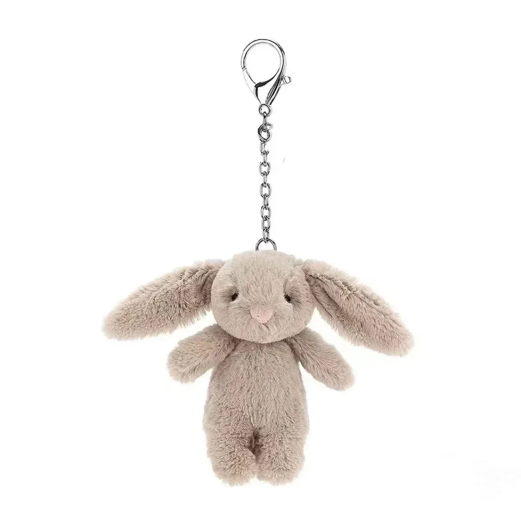Phone Accessories For Car - Niedliche Cartoon-Hasen-Schlüsselanhänger mit Pompon, Trinket-Spielzeug, Mädchen-Taschenanhänger,