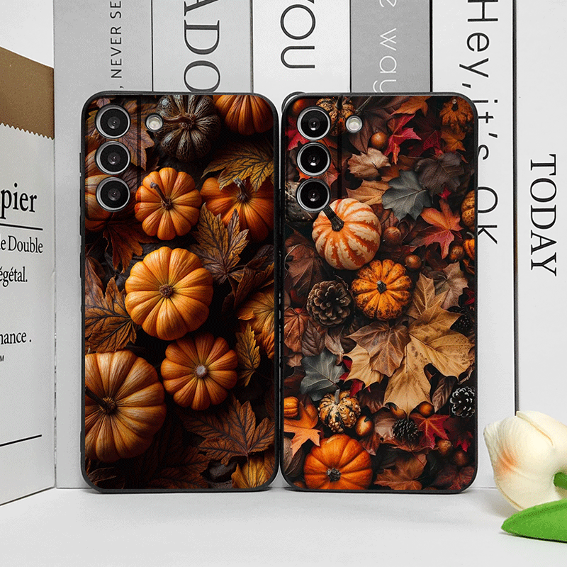 Huawei Mate 60 - Herbst-Ahornblatt-Kürbis-Halloween-Trend-Handyhülle für Huawei Nova 13 12