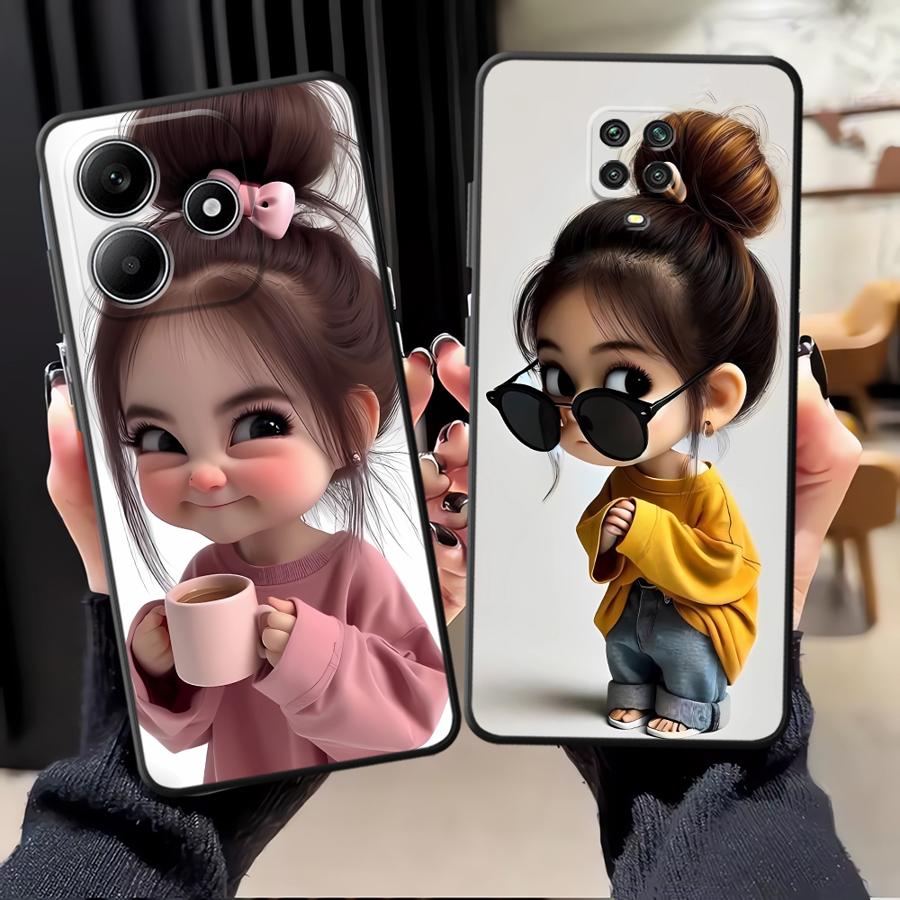 Xiaomi Phone Accessories - Cartoon-Mädchen-Muster Handyhülle für Xiaomi Redmi Note