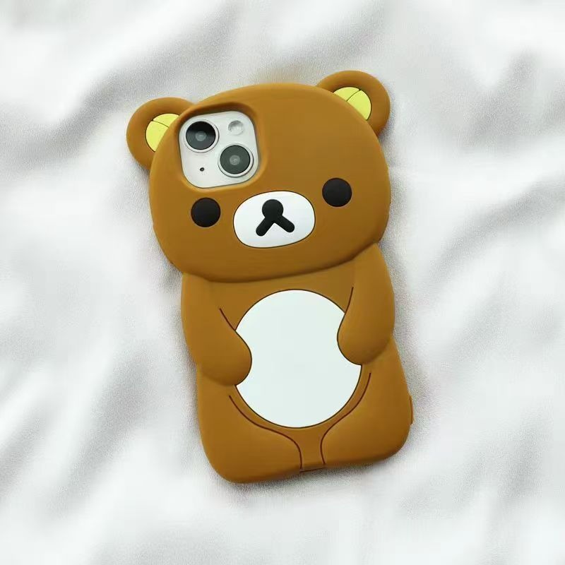 Phone Accessories Business - Rilakkuma Silikon Handyhülle Niedliche Cartoon Vollschutz