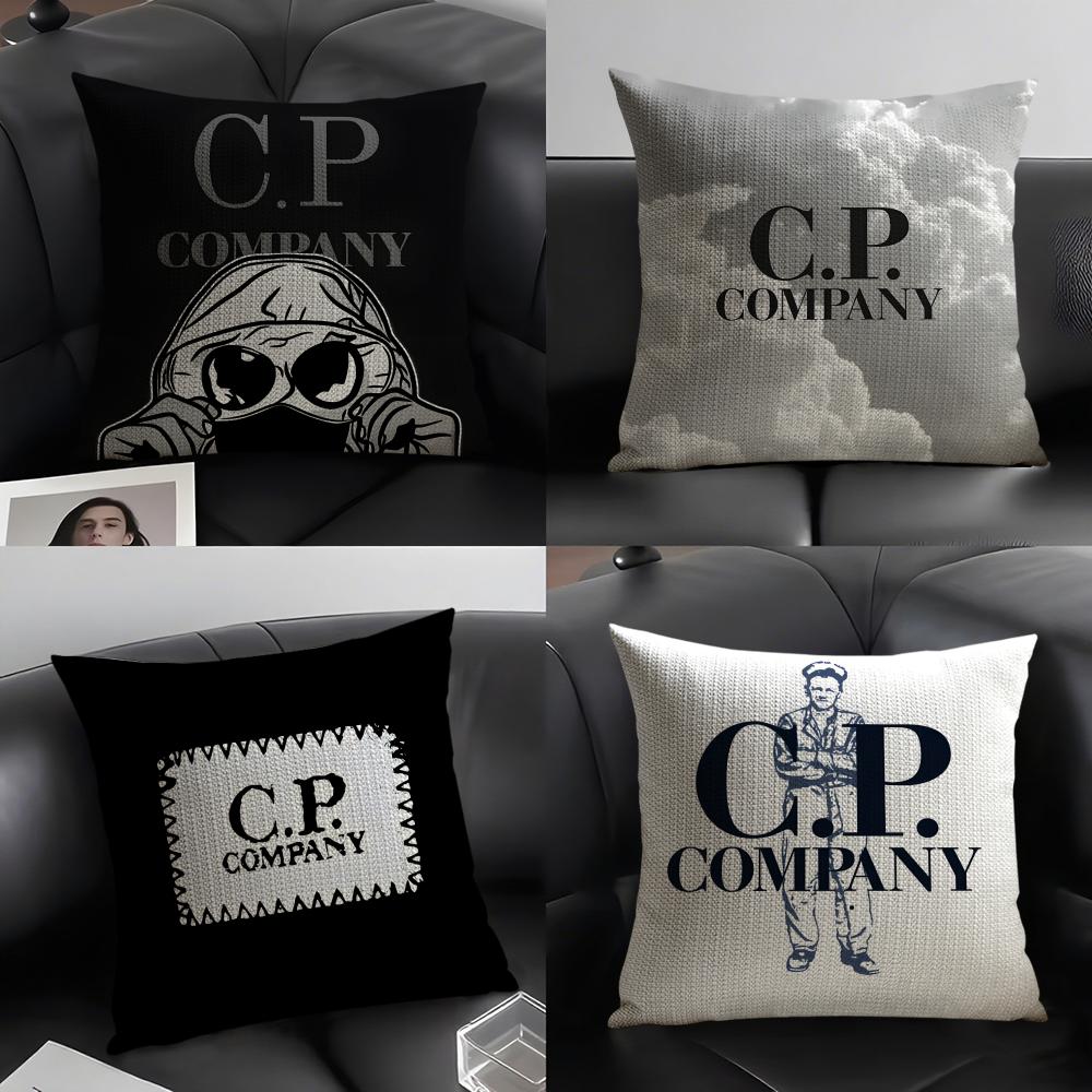 Phone Accessories Company - C-CP C-Company Logo-Kissenbezug, natürliches Leinen, Bio-Stoff,