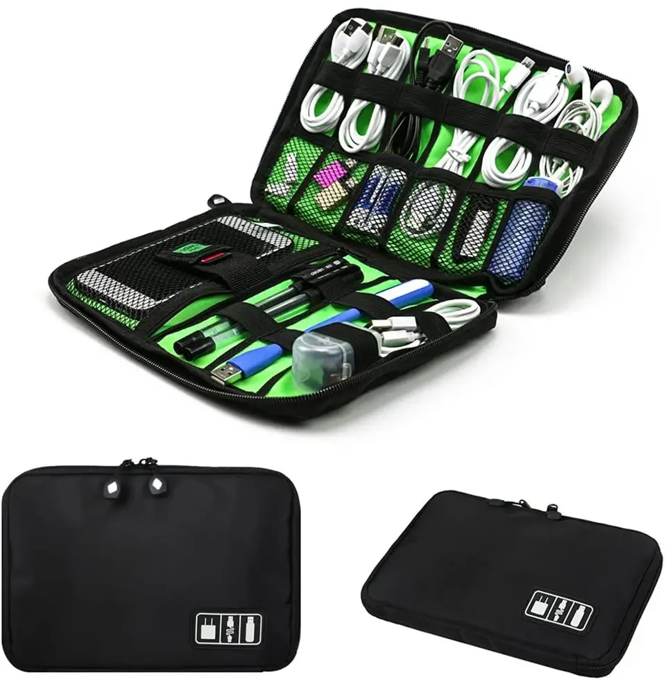 Usb Data Cable - Kabel-Organizer-Aufbewahrungstaschen-Set für USB-Datenkabel, Kopfhörer, Kabel, Stifte,