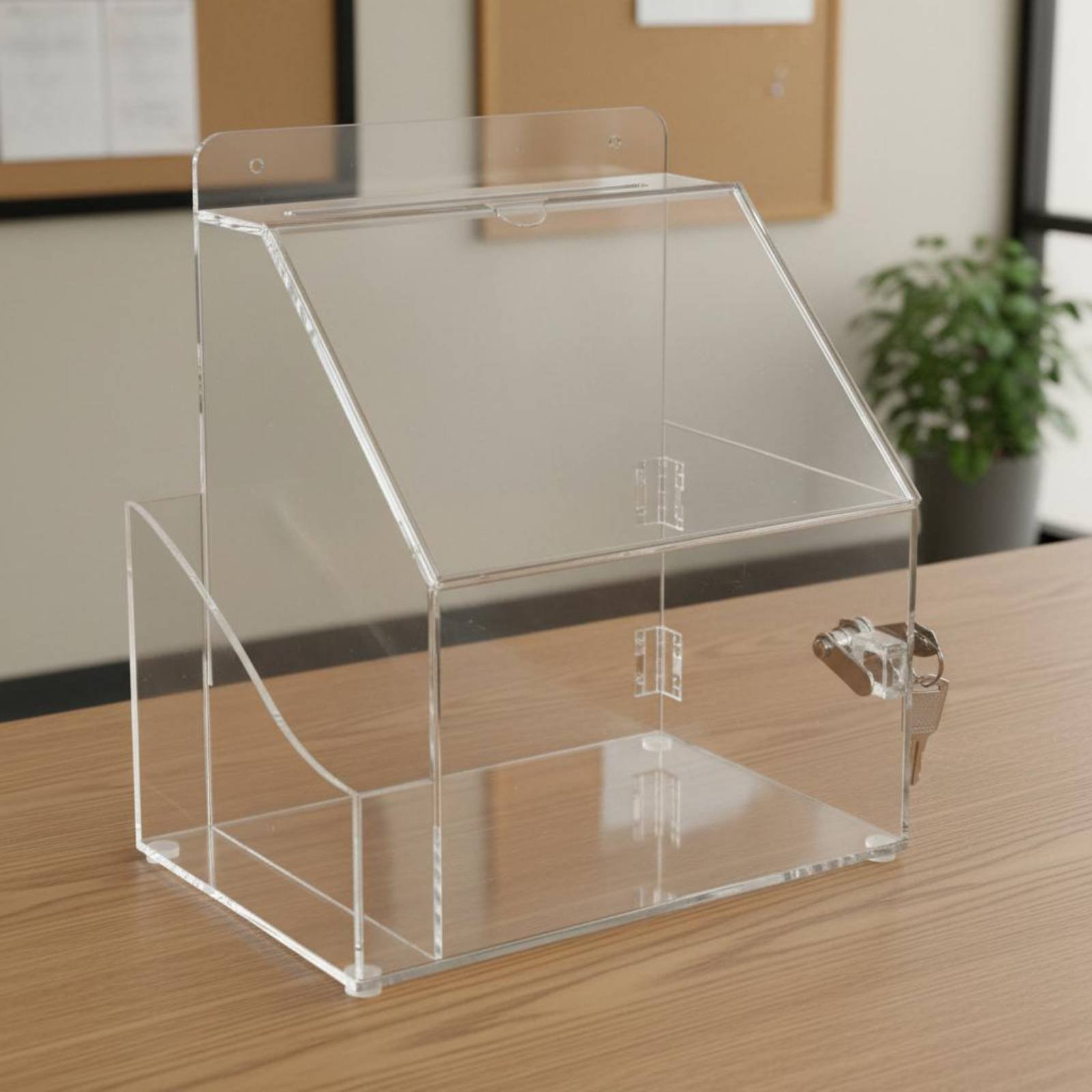 Acryl-Spendenbox mit Schloss,  – Phone Accessories Company Bewertung und Preis