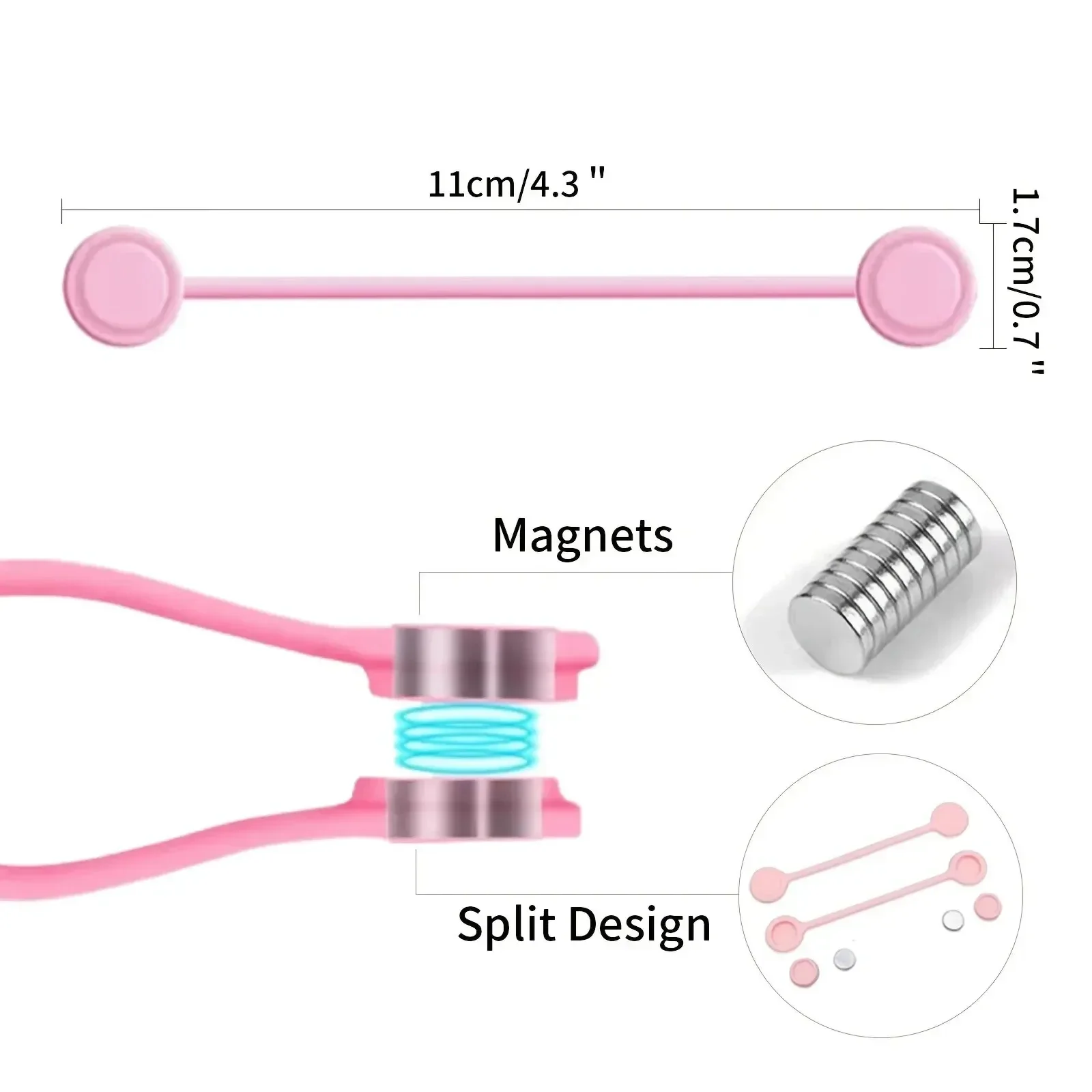 5/3/1 Stück Silikon-Magnetkabe – Cable Organizer Magnetic Bewertung und Preis